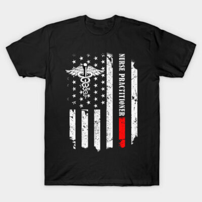 Nurse Practitioner Flag American Vintage - NP USA Flag T-Shirt by neonatalnurse