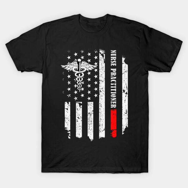 Nurse Practitioner Flag American Vintage - NP USA Flag T-Shirt by neonatalnurse