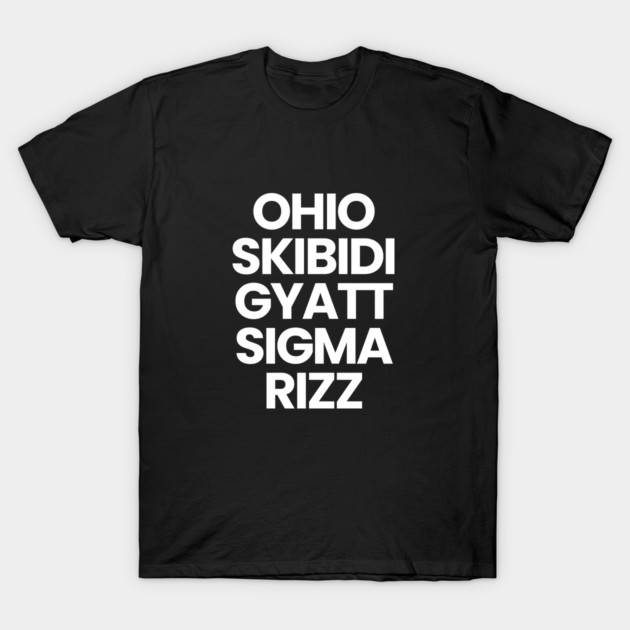 Black T-shirt with bold white text design, casual style, perfect for everyday wear, made from soft cotton material.
