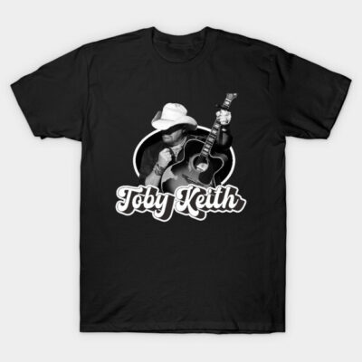 Black graphic t-shirt featuring musician design, ideal for casual wear, 100% cotton fabric.