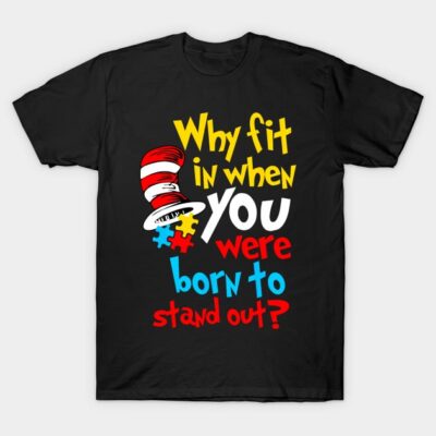 Black t-shirt with colorful text and hat graphic, featuring motivational message. Casual wear, cotton material.