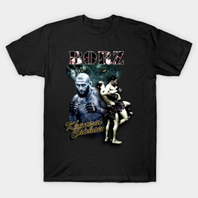 Black graphic t-shirt featuring bold design with MMA theme, ideal for casual wear, made from soft cotton.