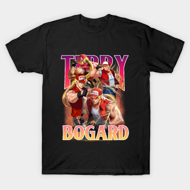 Black graphic t-shirt featuring vibrant action character design, casual wear, cotton material.