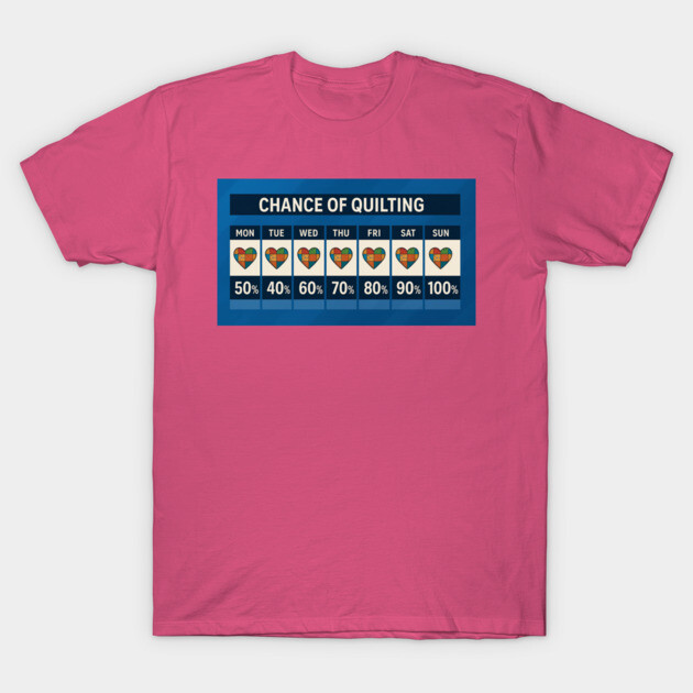 Quilting forecast next 7 days T-Shirt by DadOfMo Designs