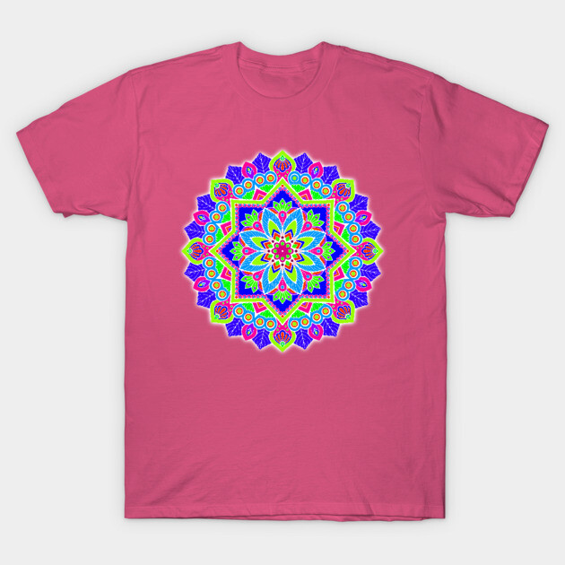 Pretty Colorful Mandala T-Shirt 1 Pretty Colorful Mandala T-Shirt by AlondraHanley