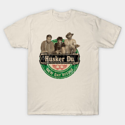 Vintage beige graphic t-shirt featuring retro design, ideal for casual wear, made from soft cotton material.