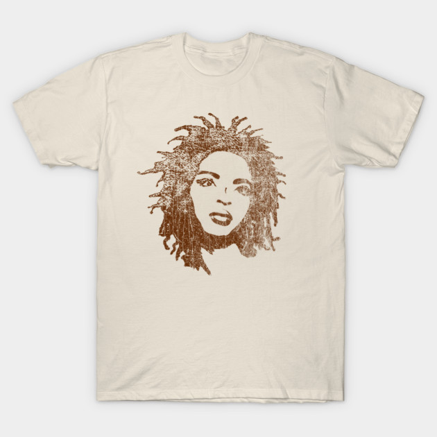 Beige unisex t-shirt with abstract brown graphic design, casual style, comfortable cotton fabric, ideal for everyday wear.