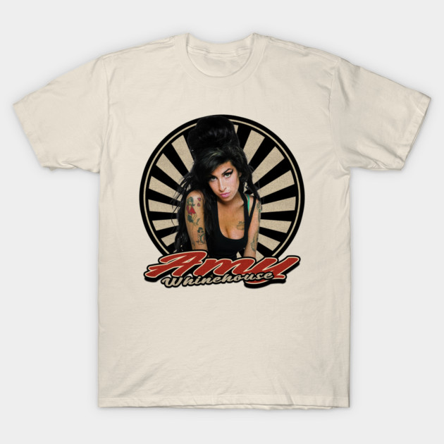 Vintage-style beige t-shirt with retro graphic design, casual wear, perfect for music fans.