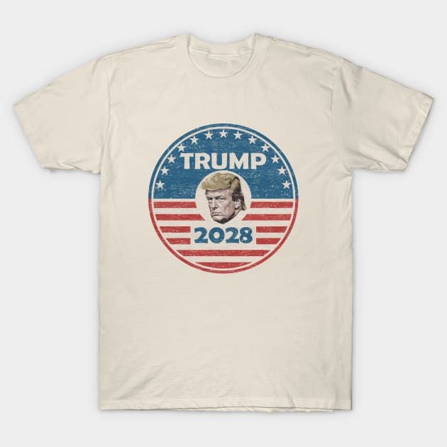 Beige cotton t-shirt with patriotic graphic and text design, perfect for casual wear and political events.