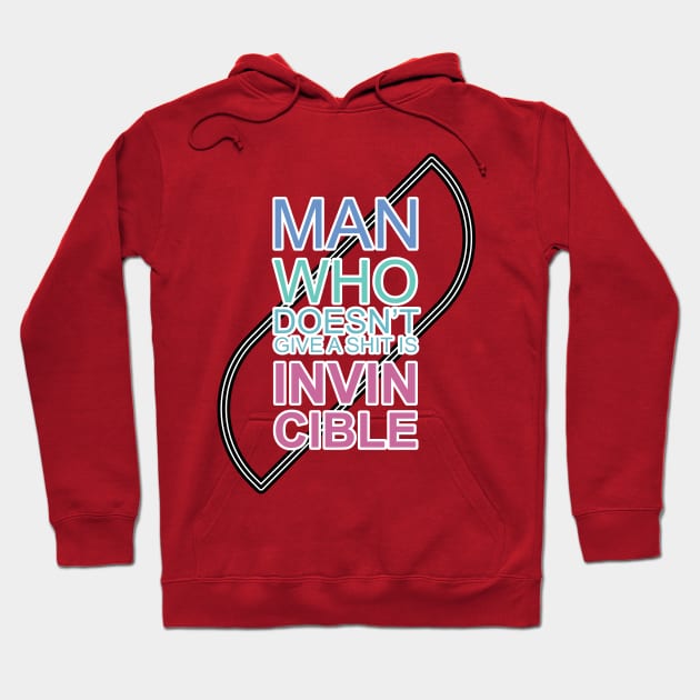 Red graphic hoodie with bold motivational text design, casual unisex style, perfect for everyday wear and comfort.