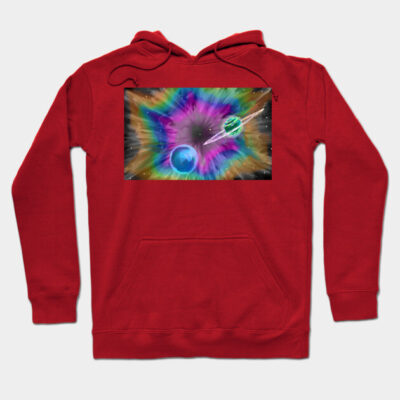 Starfish Nebula with Exoplanet and Moon Hoodie by Halloran Illustrations