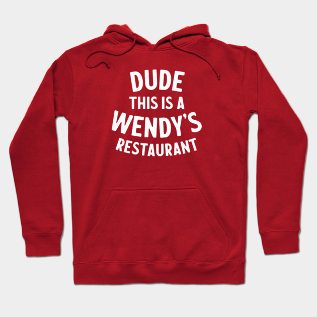 Red hoodie with humorous text print, casual style, soft cotton blend, perfect for everyday wear and comfort.