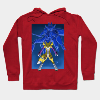 Red hoodie with vibrant anime-inspired graphic, perfect for casual wear. Cozy cotton material for comfort and style.