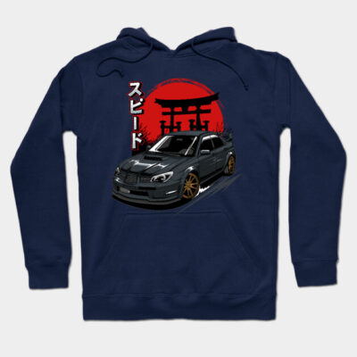 Subaru STI Black Hoodie by cturs