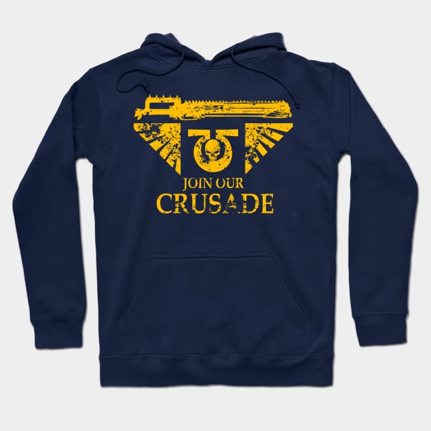 Navy blue hoodie with bold yellow graphic and text design, casual wear, cotton blend, cozy and stylish for everyday use.