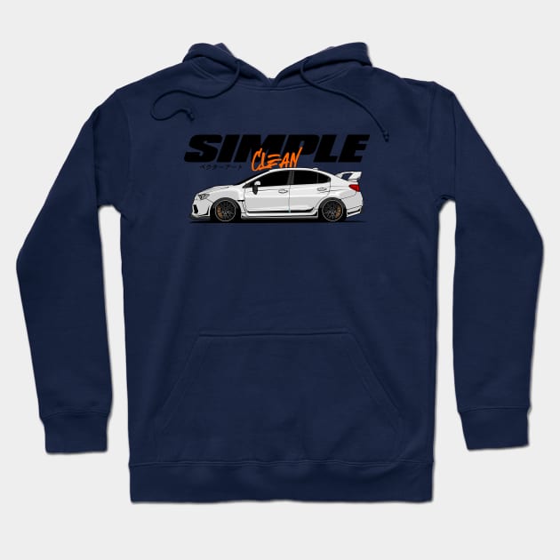 subaru white Hoodie by karu