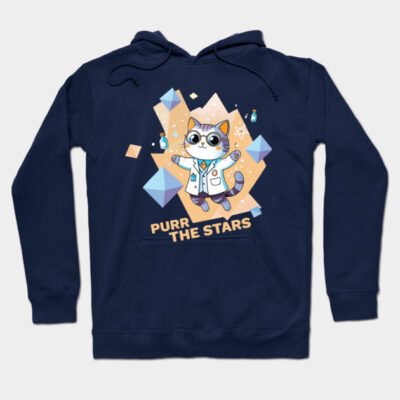Purr The Stars "Cat T-Shirt" Hoodie by Pinpatter