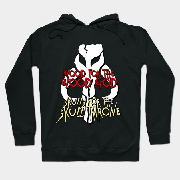 Black hoodie with bold graphic design, featuring skull motif and vibrant text. Ideal for casual wear and street style.