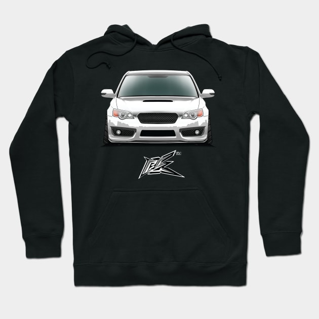 subaru legacy b4 white Hoodie by naquash
