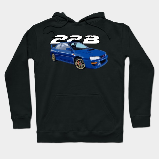 22b sti rally car wrx subaru impreza Hoodie by cowtown_cowboy