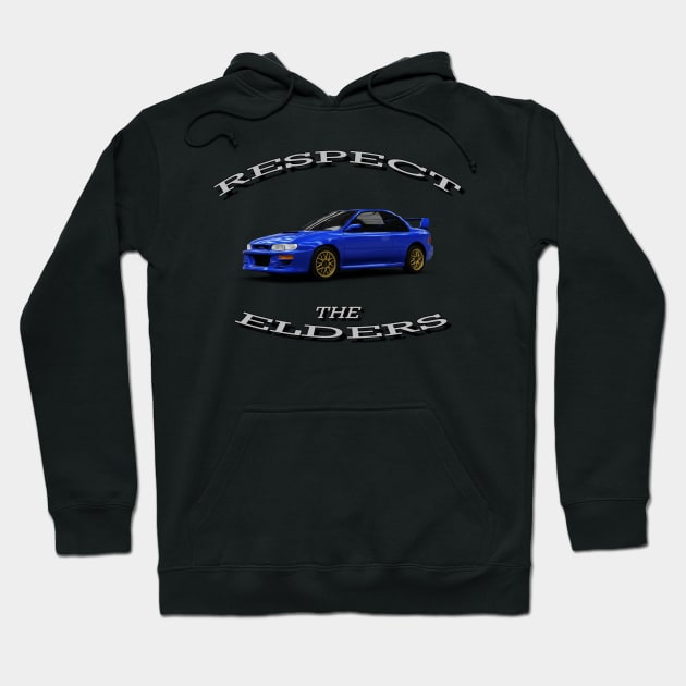 Subaru Impreza WRX STI TypeR 'Respect The Elders' Hoodie by CarEnthusast