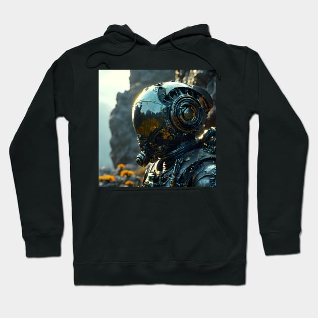 Forged in the Stars: The Iron Space Explorer Hoodie by Geralthewhite