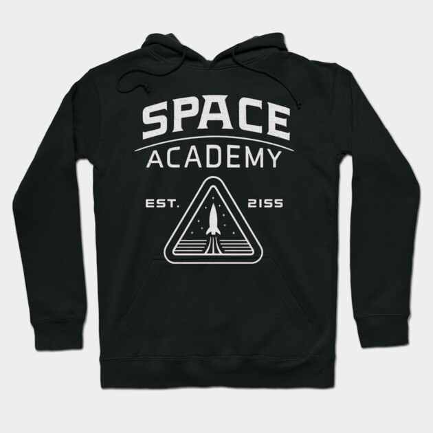 Interstellar Space Academy – Galactic Cadet Training Est. 2155 Hoodie by Frogtitude