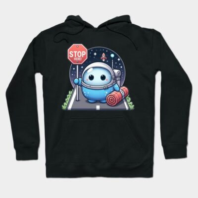 Cosmic Cutie Astronaut: Interstellar Stop Hoodie by latelierdechris