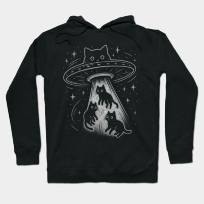 UFO Cat Abduction Alien Space Gift Hoodie by corpaoi