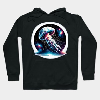 Cosmic Drifters: Interstellar Jellyfish Hoodie by Graphic Wonders Emporium