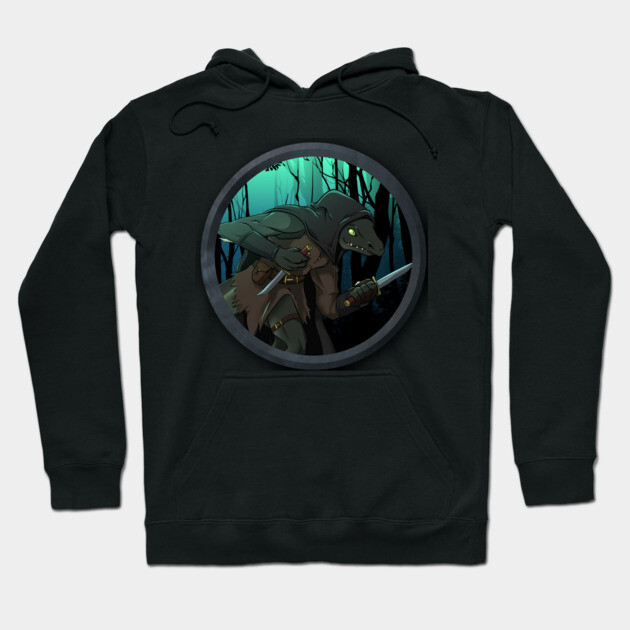 Lizard Rogue Token Hoodie by richardsimpsonart