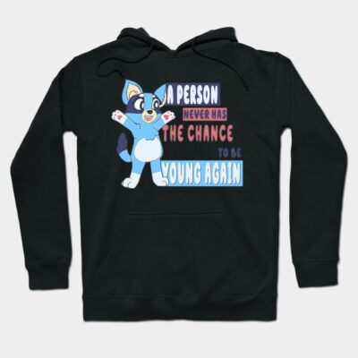 Black hoodie with playful cartoon character and motivational text, perfect for casual wear. Cotton blend material.
