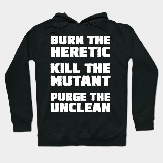 Black cotton hoodie with bold white text print, casual style, suitable for everyday wear.