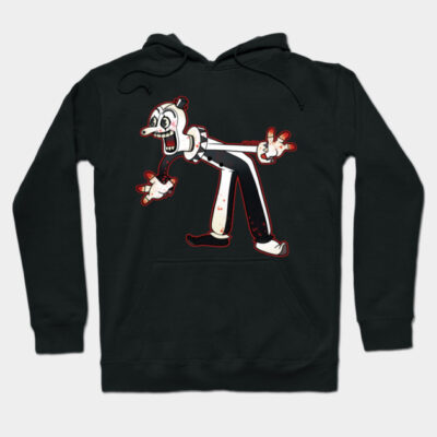 Black graphic hoodie featuring a vintage cartoon character design, perfect for casual wear and comfort.