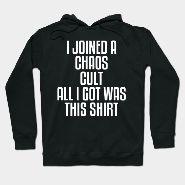 Black hoodie with bold white text, humorous slogan, casual style, perfect for everyday wear or gifting.