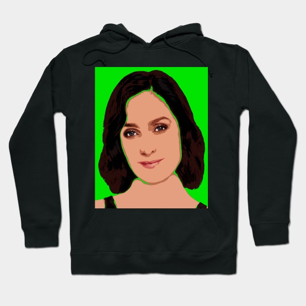 Black hoodie with pop art graphic design on front, featuring vibrant colors. Ideal for casual wear and comfort.