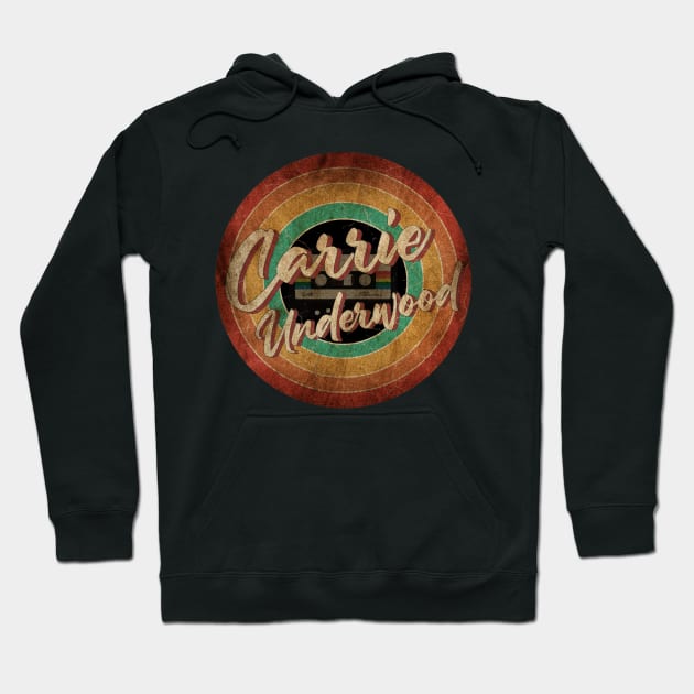Black hoodie with vintage-style multicolor graphic design. Comfortable and stylish for casual wear.