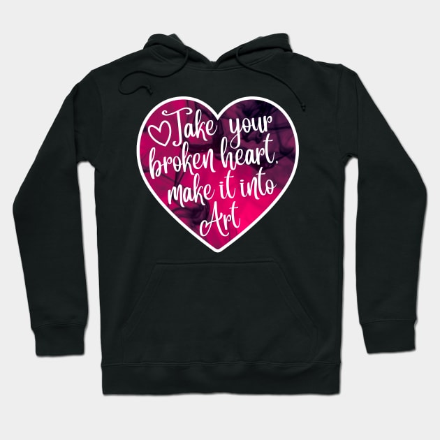 Black hoodie with heart graphic and motivational text. Cozy cotton blend, perfect for casual wear and chilly days.