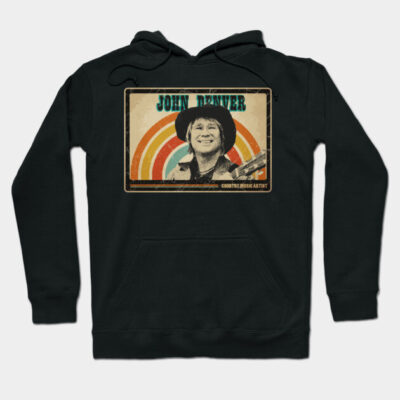 Black retro music-themed hoodie with colorful vintage design, perfect for casual wear and fans of classic styles.