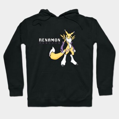 Black hoodie with colorful fox character design, featuring playful graphics, ideal for casual wear and comfort.