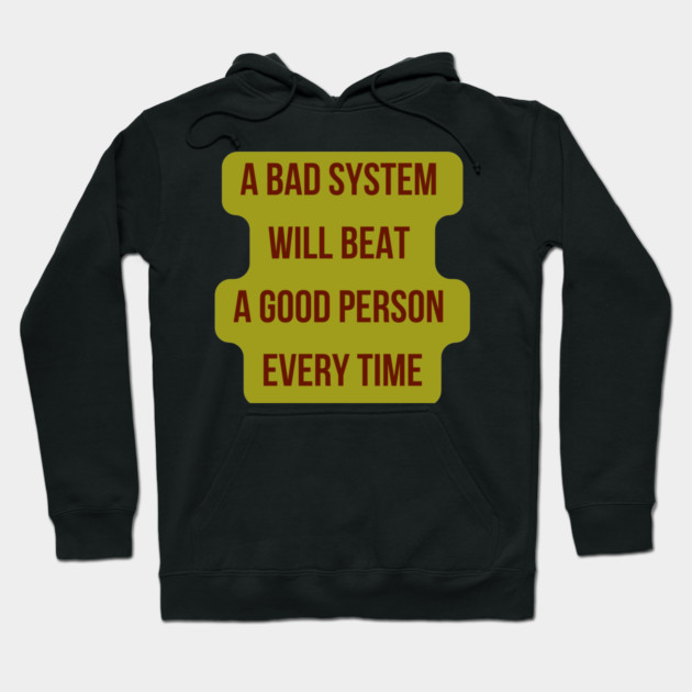 Black hoodie with bold motivational text, casual style, cotton material, perfect for everyday wear.