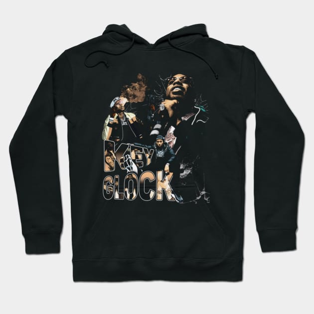 Black hoodie with graphic design and text, casual style, cotton material, suitable for everyday wear.