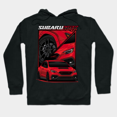 Black hoodie with red sports car graphic design, featuring bold text. Ideal for casual wear, cotton blend material.
