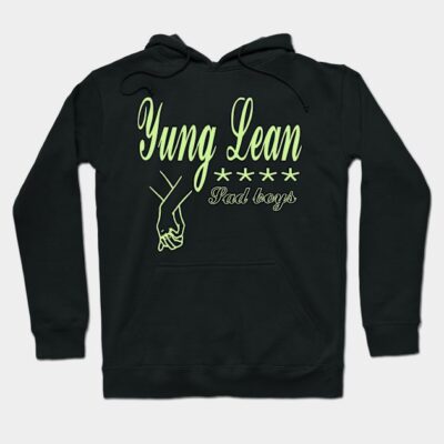 Black hoodie with neon green text and graphics, featuring stylish design. Ideal for casual wear, made of soft cotton blend.