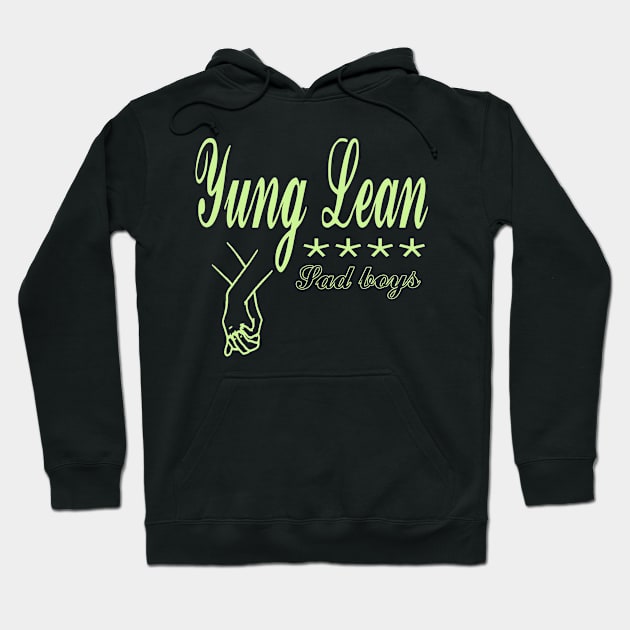 Black hoodie with neon green text and graphics, featuring stylish design. Ideal for casual wear, made of soft cotton blend.