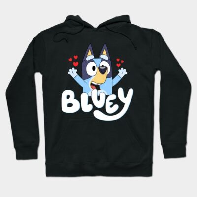 Black hoodie with playful cartoon design and text, perfect for casual wear and comfort in cool weather.