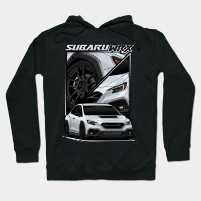 Black hoodie with car graphic, featuring sleek white sports car design. Perfect for automotive enthusiasts.