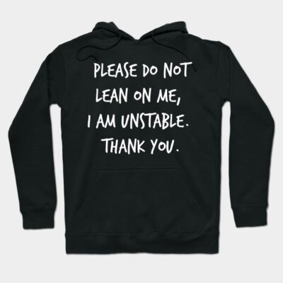 Black hoodie with humorous text print, cozy casual wear, ideal for cooler weather, soft cotton blend, unisex style.
