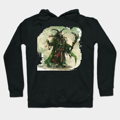 Black fantasy-themed hoodie with mystical creature design, unisex style, perfect for casual wear or cosplay events.