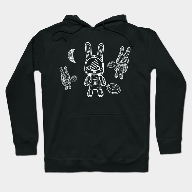 Moon Bunnies Hoodie by triotdesigns